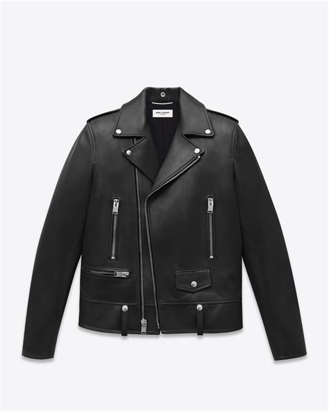 ysl side buckle moto jacket|st laurent leather biker jacket.